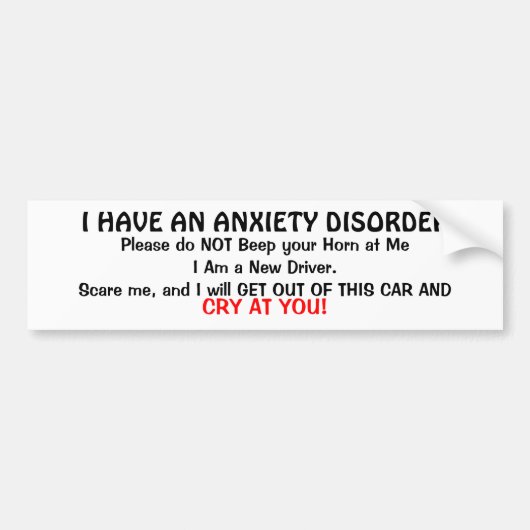 あなたの叫び バンパーステッカー (正面)