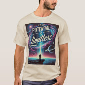 あなたの可能性は無限である – 銀河系インスパイアモティ Tシャツ (正面)