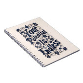 あなたの可能性は無限のベージュの背景 ノートブック (右側)