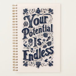 あなたの可能性は無限のベージュの背景 プランナー手帳
