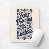 あなたの可能性は無限のベージュの背景 マウスパッド (マウス)