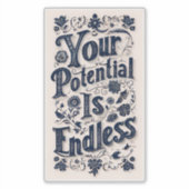 あなたの可能性は無限の大きなステッカー シール (正面)