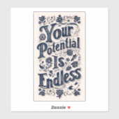 あなたの可能性は無限の大きなステッカー シール (シート)
