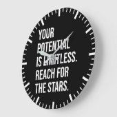 あなたの可能性は無限やる気を起こさせる- ラージ壁時計 (傾斜)