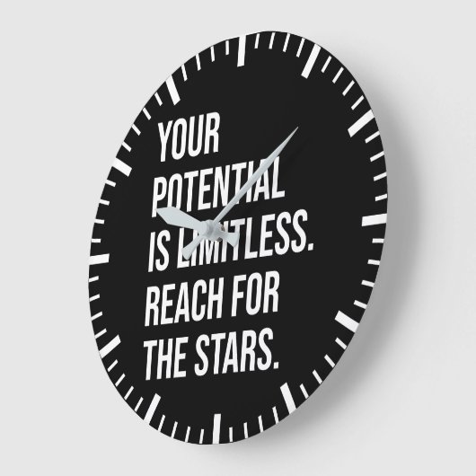 あなたの可能性は無限やる気を起こさせる- ラージ壁時計 (傾斜)