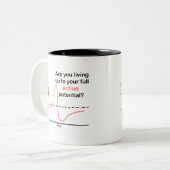 あなたの可能性を最大限に生きる ツートーンマグカップ (正面左)