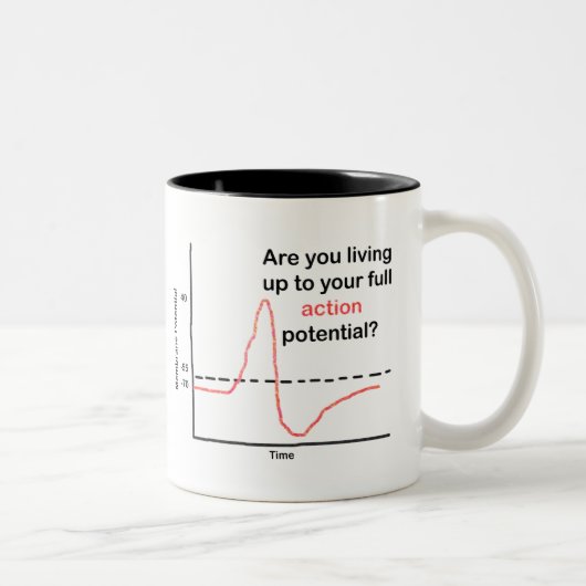 あなたの可能性を最大限に生きる ツートーンマグカップ (右)