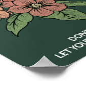 あなたの可能性を花咲かせて ヴィンテージ フラワーラバー ポスター (角)