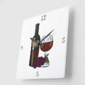 あなたの台所のための装飾的な柱時計 スクエア壁時計 (傾斜)