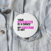 あなたの同性愛嫌悪は選択である – - LGBTQ Rights - .pn 缶バッジ (インサイチュ)