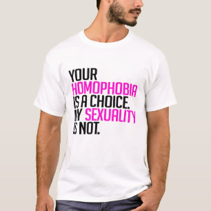 あなたの同性愛恐怖症は選択です Tシャツ