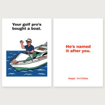 あなたの名を冠して: ゴルフプロ誕生日カード