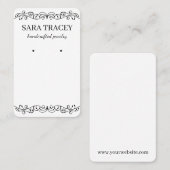 あなたの名カスタマイズ前とタグラインとイヤリングカード 名刺 (正面/裏面)