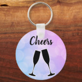 あなたの名カッコいい前で素晴らしいトレンディーパープル キーホルダー (正面)