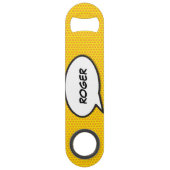 あなたの名ポップ・アートの前アート漫画ブックのスピーチバブル スピード栓抜き (裏面)