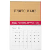 あなたの名前および写真が付いているパーソナライズなカレンダー カレンダー (2月 2026)