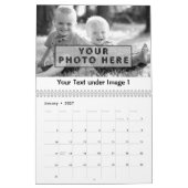 あなたの名前および写真が付いているパーソナライズなカレンダー カレンダー (1月 2027)