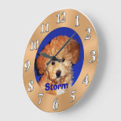 あなたの名前および写真が付いている写真の時計 ラージ壁時計 (傾斜)