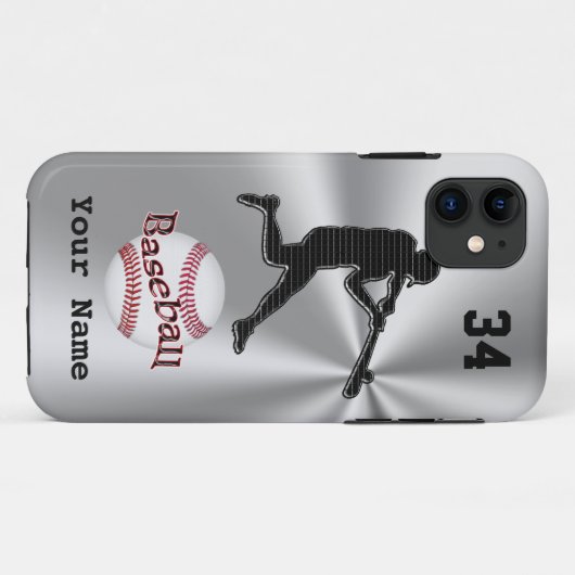 あなたの名前および数を用いる野球のiPhone 5sケース Case-Mate iPhoneケース (裏面(横))