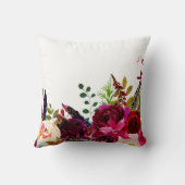 あなたの名前および矢とのBohoの花柄 クッション (裏面)