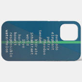 あなたの名前かメッセージとクロスワードパズル?ブルー Case-Mate iPhoneケース (裏面 (横))