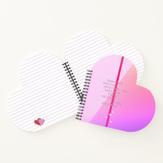 あなたの名前かメッセージをクロスワードで？ピンク以上 ノートブック (内部)