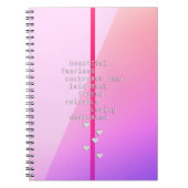 あなたの名前かメッセージをクロスワードで？ピンク以上 ノートブック (正面)