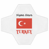 あなたの名前がサッカーボールとトルコ国旗 サッカーボール (フラット)