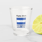 あなたの名前がショット・グラのホンジュラスとホンジュラス国旗 ショットグラス (正面)