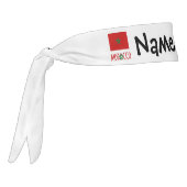 あなたの名前が入ったモロッコとモロッコ国旗のタイヘッドバンド タイヘッドバンド (回転270)