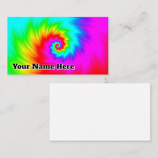 あなたの名前ここでシュレッダーレインボースパイラル 名刺 (正面/裏面)