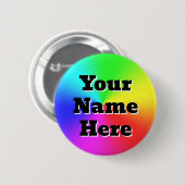 あなたの名前ここに（あなたは単語を変更することができる） 缶バッジ (正面&裏面)