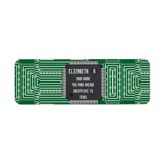 あなたの名前でプリント基板にチップ ラベル (正面)