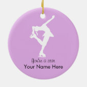 あなたの名前とカスタマイズフィギュアスケートのオーナメント セラミックオーナメント (裏面)