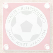 あなたの名前とサッカーチームの名前 ガラスコースター (裏面)