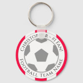 あなたの名前とサッカーチームの名前 キーホルダー (正面)