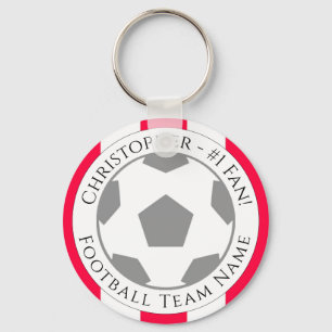 あなたの名前とサッカーチームの名前 キーホルダー