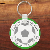 あなたの名前とサッカーチームの名前 キーホルダー (正面)
