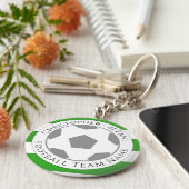 あなたの名前とサッカーチームの名前 キーホルダー (側面)
