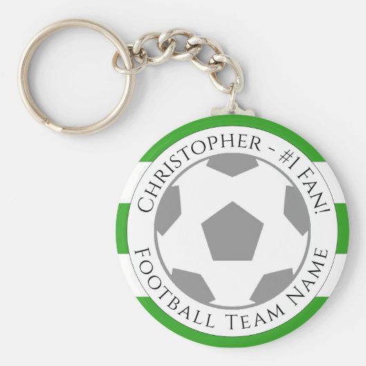 あなたの名前とサッカーチームの名前 キーホルダー (正面)