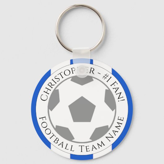 あなたの名前とサッカーチームの名前 キーホルダー (正面)