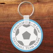 あなたの名前とサッカーチームの名前 キーホルダー (正面)