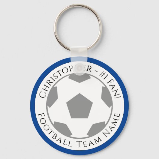 あなたの名前とサッカーチームの名前 キーホルダー (正面)