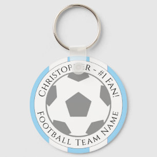 あなたの名前とサッカーチームの名前 キーホルダー