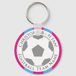 あなたの名前とサッカーチームの名前 キーホルダー