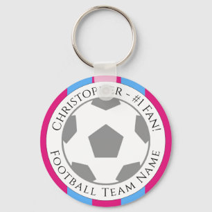 あなたの名前とサッカーチームの名前 キーホルダー
