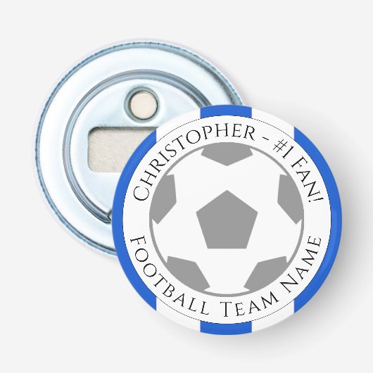 あなたの名前とサッカーチームの名前 栓抜き (正面)