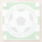 あなたの名前とサッカーチーム名ガラスのコースター ガラスコースター (裏面)