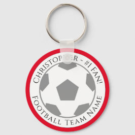 あなたの名前とサッカーチーム名キーチェーン キーホルダー