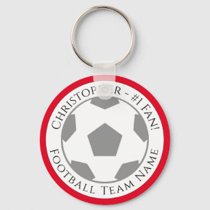 あなたの名前とサッカーチーム名キーチェーン キーホルダー